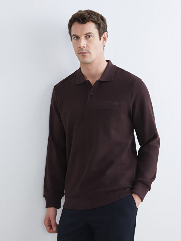 SOUTHBLUE Polo Yaka Erkek Sweatshirt