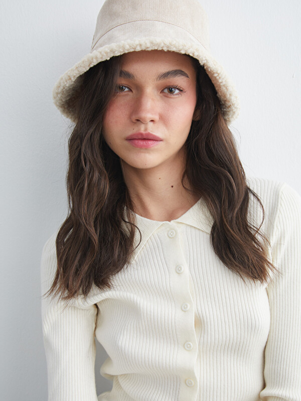 LCW ACCESSORIES Kadın Pelüş Bucket Şapka