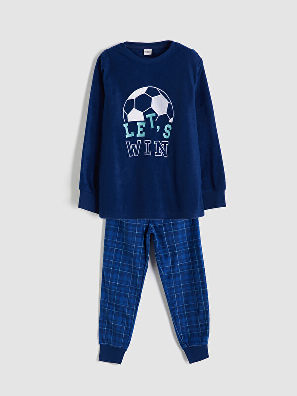 LCW Kids Crew Neck Polar Boys' Pyjama Set