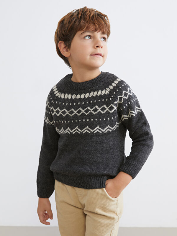 LCW Kids Pull-over en Tricot à Col Rond pour Garçons