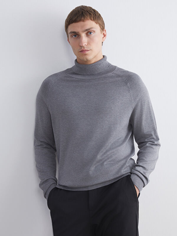 LCW Vision Fisherman's Collar Men's Knit Sweater