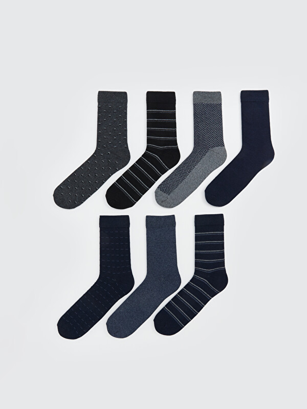 LCW ACCESSORIES Desenli Erkek Soket Çorap 7'li