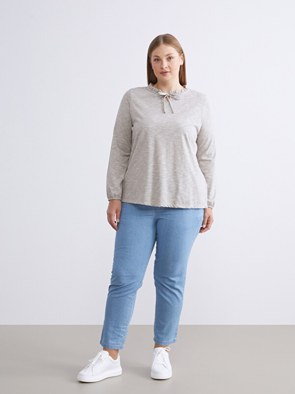 LCWAIKIKI Classic Beli Lastikli Carrot Fit Kadın Jean Pantolon