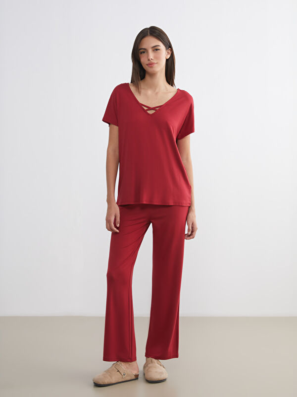 LCW DREAM V Yaka Kadın Pijama Takımı