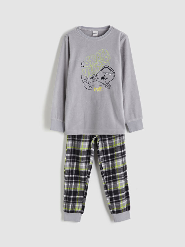 LCW Kids Crew Neck Polar Boys' Pyjama Set