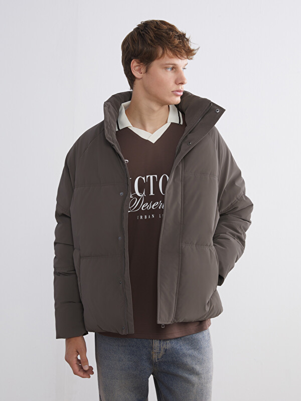 XSIDE Relaxed Fit Hooded Men's Puffer Coat