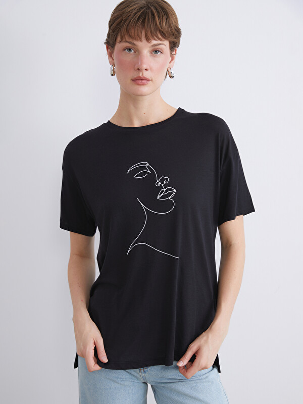 LCW EVERYDAY Crew Neck Printed Women's T-Shirt