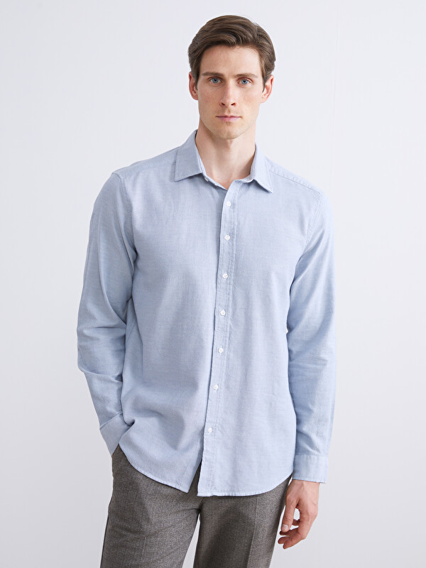 SOUTHBLUE Slim Fit Uzun Kollu Erkek Gömlek