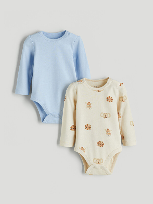 LCW baby Baskılı Erkek Bebek Çıtçıtlı Body 2'li