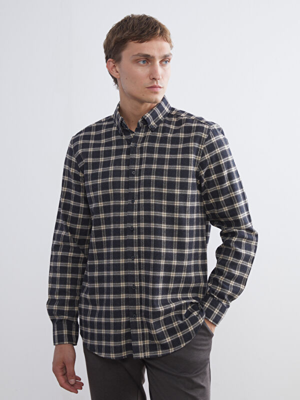 SOUTHBLUE Regular Fit Uzun Kollu Ekose Erkek Oduncu Gömlek