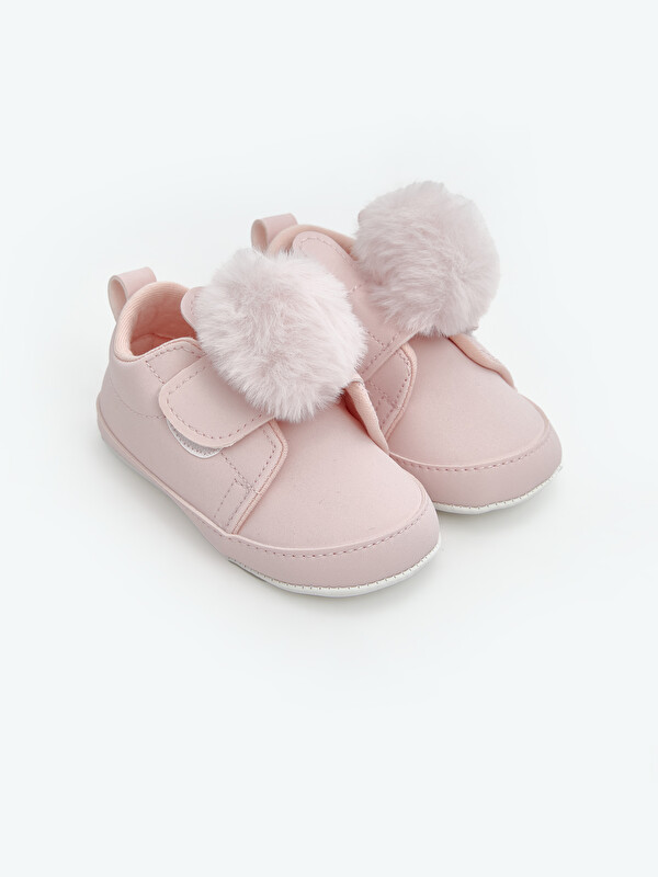 LCW STEPS Ponpon Detaylı Kız Bebek Yürüme Öncesi Ayakkabısı