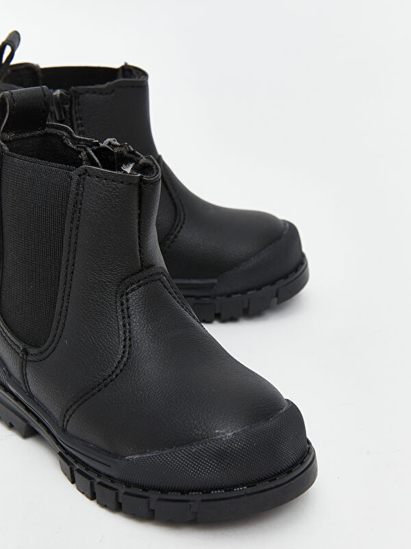 Süet Görünümlü Erkek Bebek Bot - Görsel 4