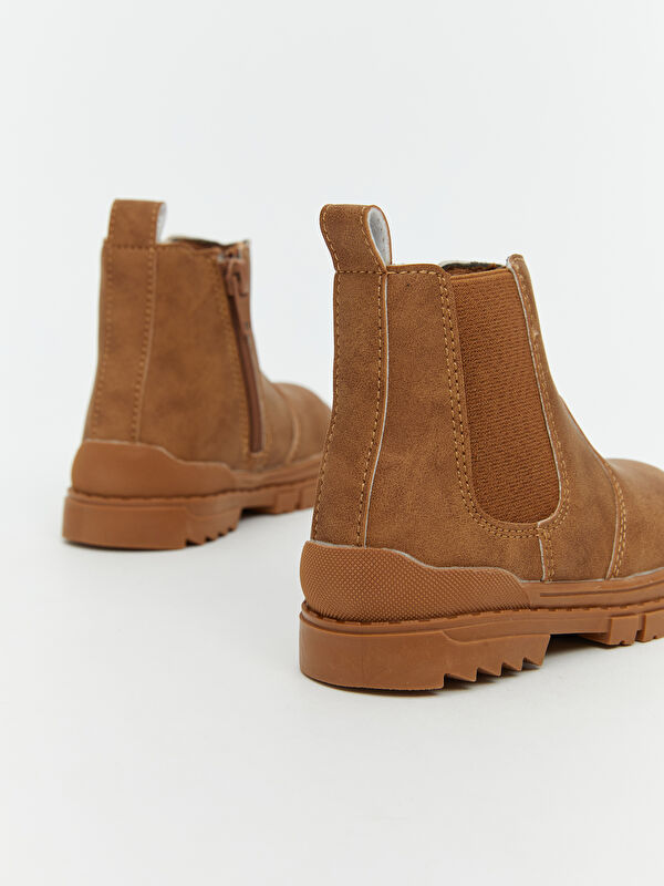 Süet Görünümlü Erkek Bebek Bot - Görsel 6