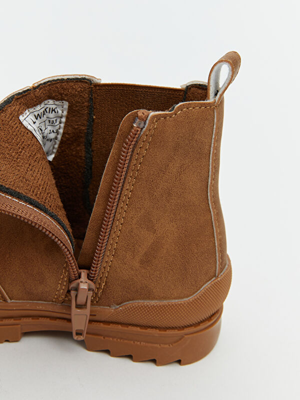 Süet Görünümlü Erkek Bebek Bot - Görsel 8