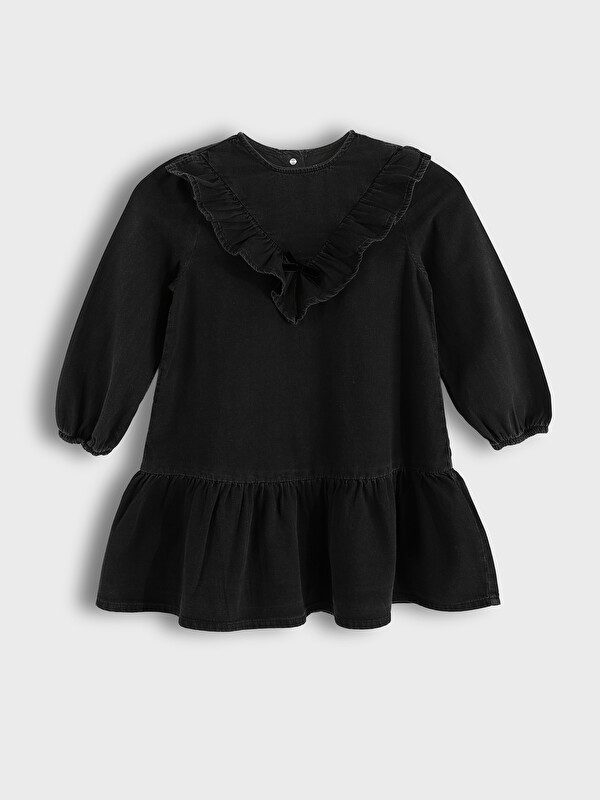 LCW Kids Robe en Jean Basique à Manches Longues pour Filles