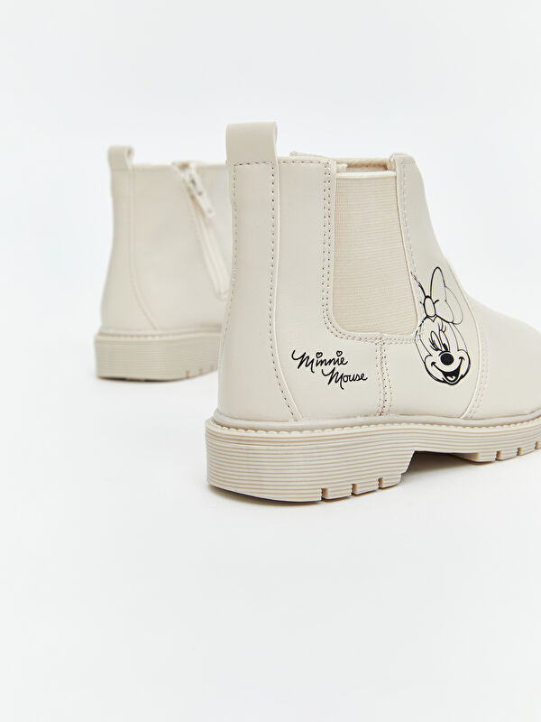 Minnie Mouse Baskılı Kız Bebek Bot - Görsel 6