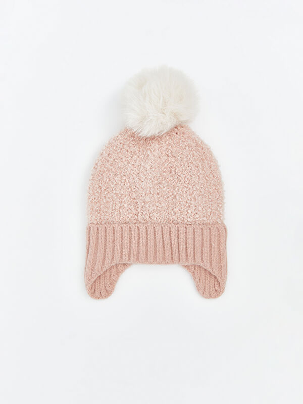 LCW baby Pom Pom Detail Baby Girl Beanie