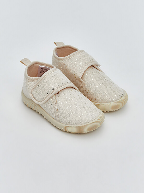 LCW STEPS Yıldız Desenli Kız Bebek Panduf