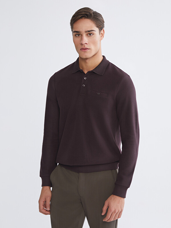 LC WAIKIKI Polo Yaka Erkek Sweatshirt