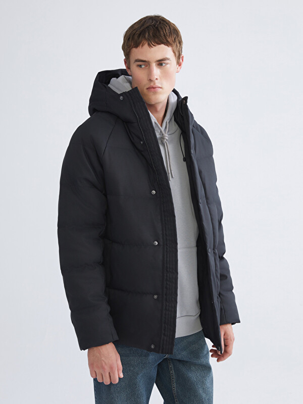 XSIDE Relaxed Fit Hooded Men's Puffer Coat