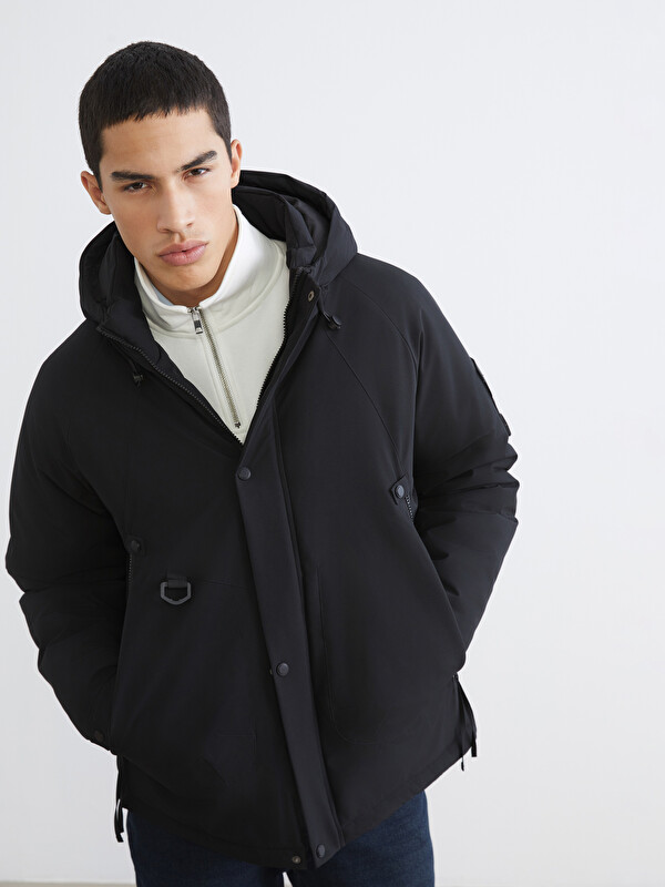 XSIDE Relaxed Fit Hooded Men's Coat