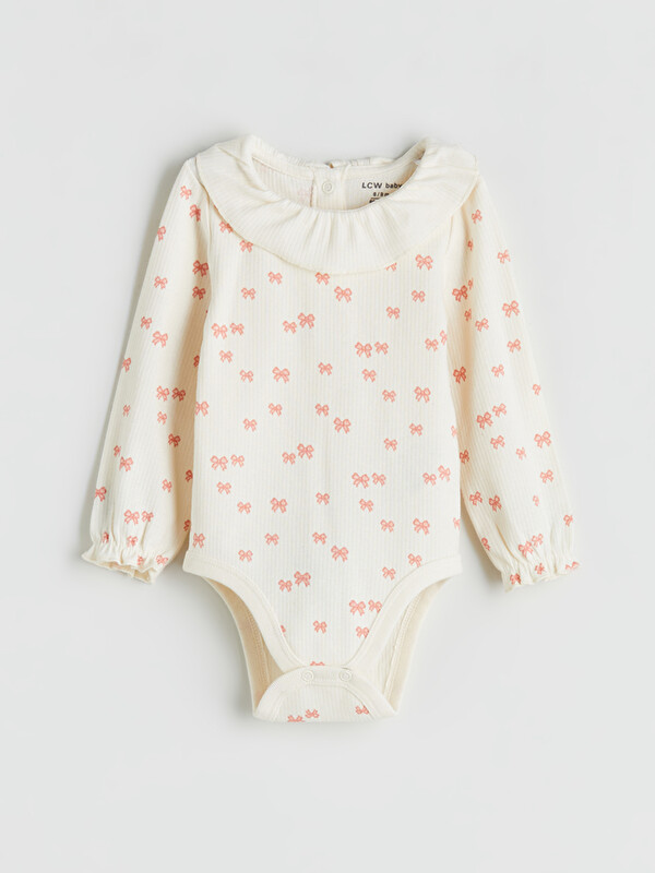 LCW baby Baskılı Kız Bebek Çıtçıtlı Body