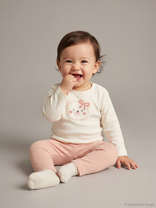 LCW baby تي شيرت وبنطلون ليقنز لطفلة