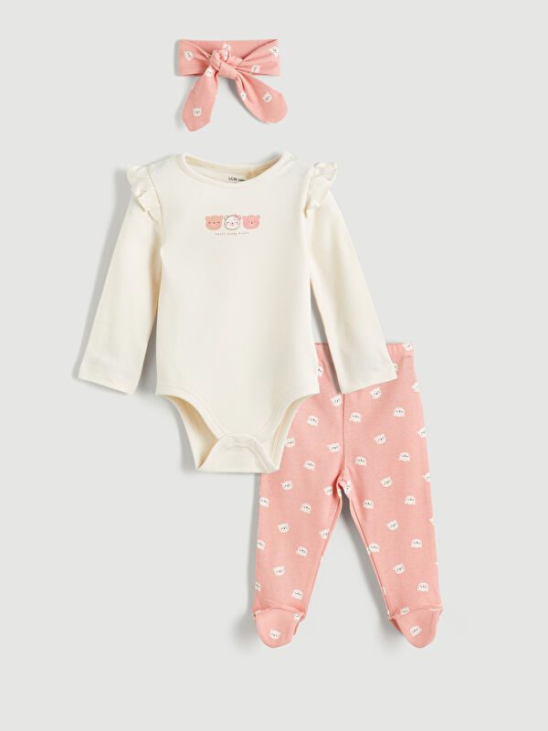 LCW baby Printed Baby Girls' Set 3-Pack