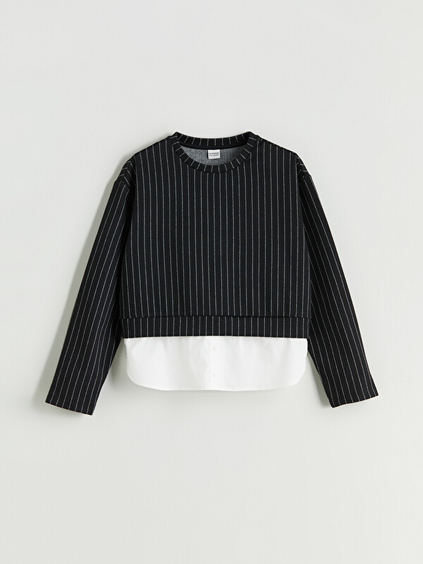 LCW Kids Bisiklet Yaka Kız Çocuk Sweatshirt