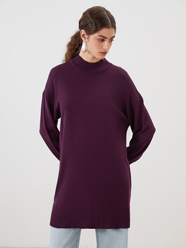 LCW Modest Dik Yaka Kadın Triko Tunik