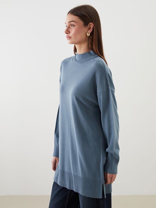 LCW Modest Dik Yaka Kadın Triko Tunik