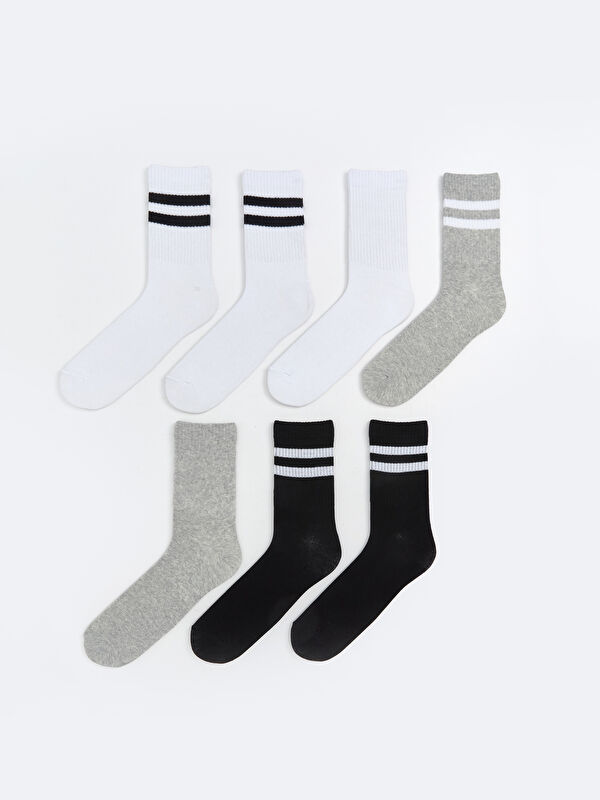 LCW ACCESSORIES Çizgili Erkek Soket Çorap 7'li