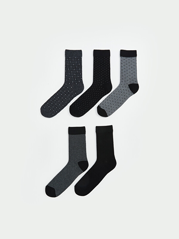 LCW ACCESSORIES Patterned Men's Ankle Socks 5 Pack