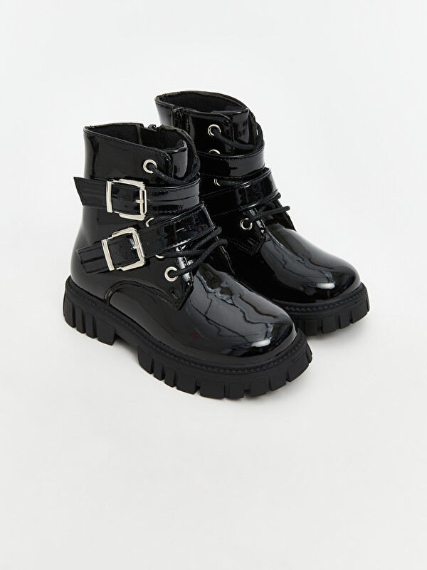 LCW STEPS Shiny Faux Leather Baby Girls' Boot