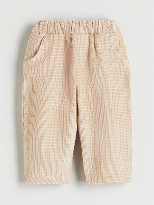 LCW baby Dokulu Erkek Bebek Pantolon