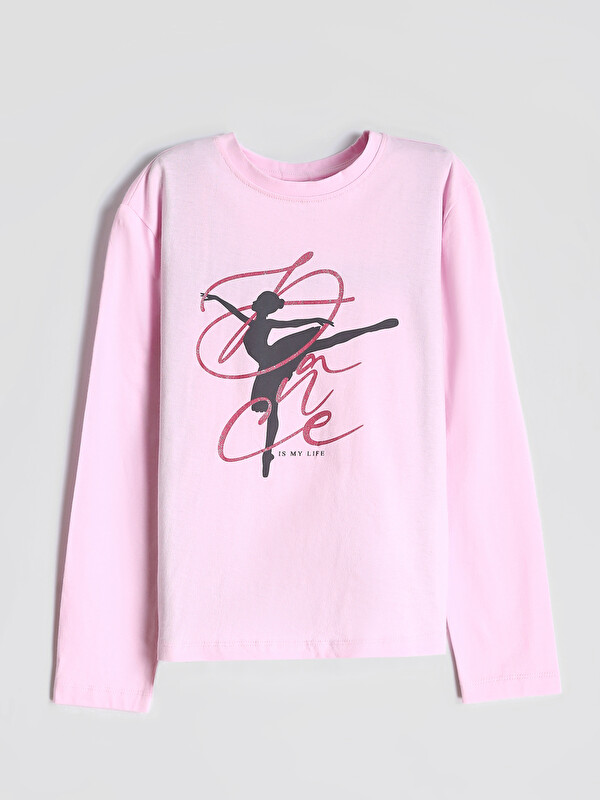 LCW Kids Crew Neck Printed Girls' T-Shirt