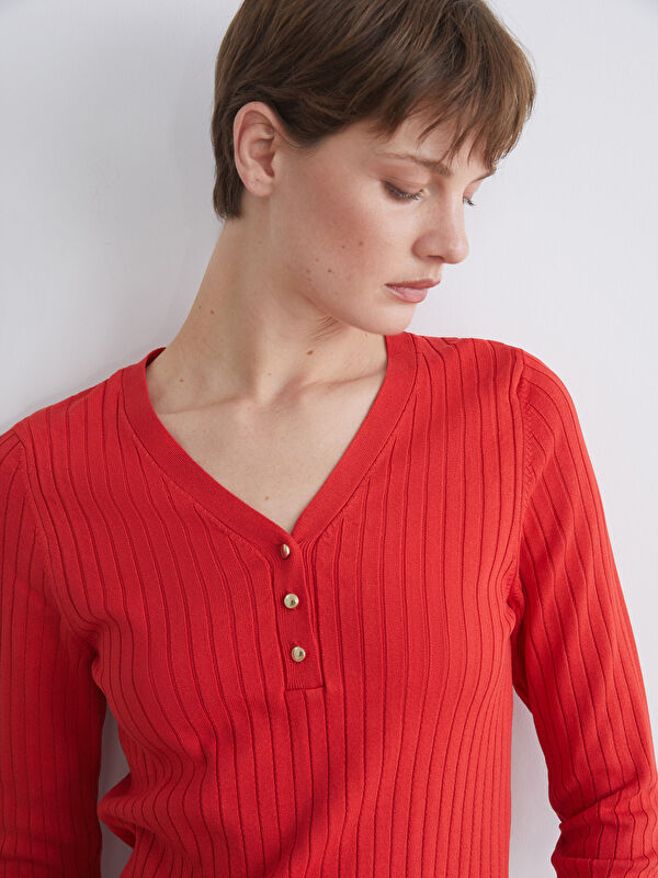 LCWAIKIKI Classic V Neck Women's Knitwear Sweater