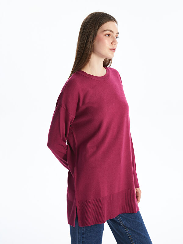 LCWAIKIKI Classic Bisiklet Yaka Kadın Triko Tunik