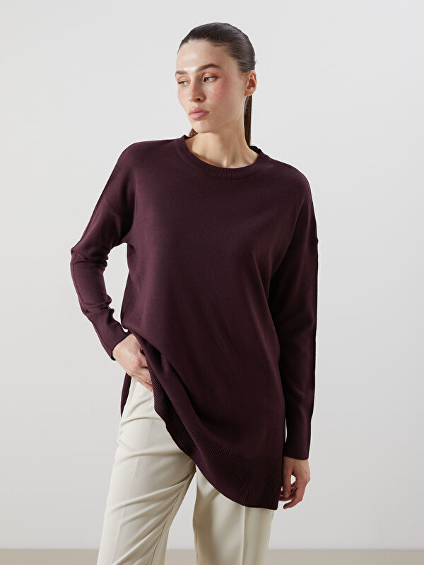 LCWAIKIKI Classic Bisiklet Yaka Kadın Triko Tunik