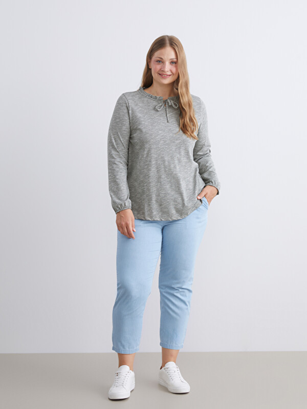 LCWAIKIKI Classic Beli Lastikli Carrot Fit Kadın Jean Pantolon