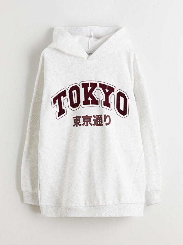 LCW Kids Kapüşonlu Tokyo Baskılı Erkek Çocuk Sweatshirt