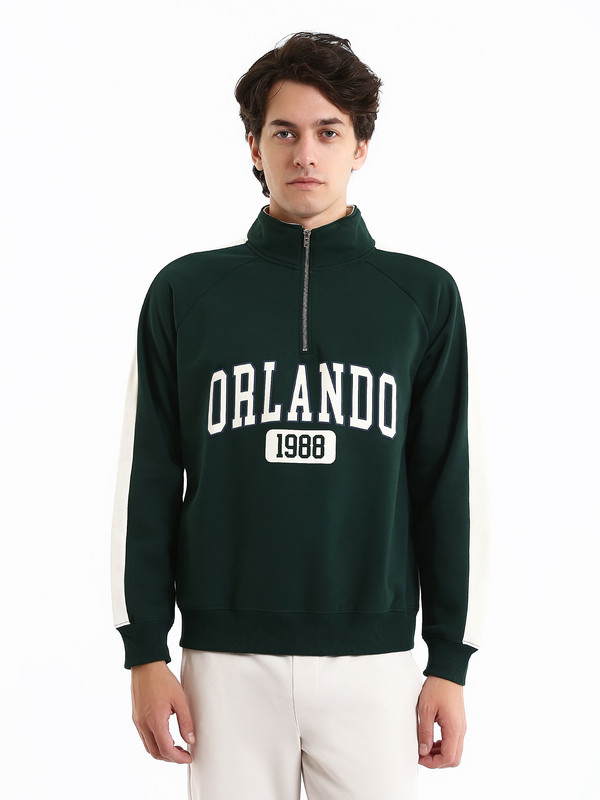 XSIDE Sweat-shirt à col cheminée pour Hommes