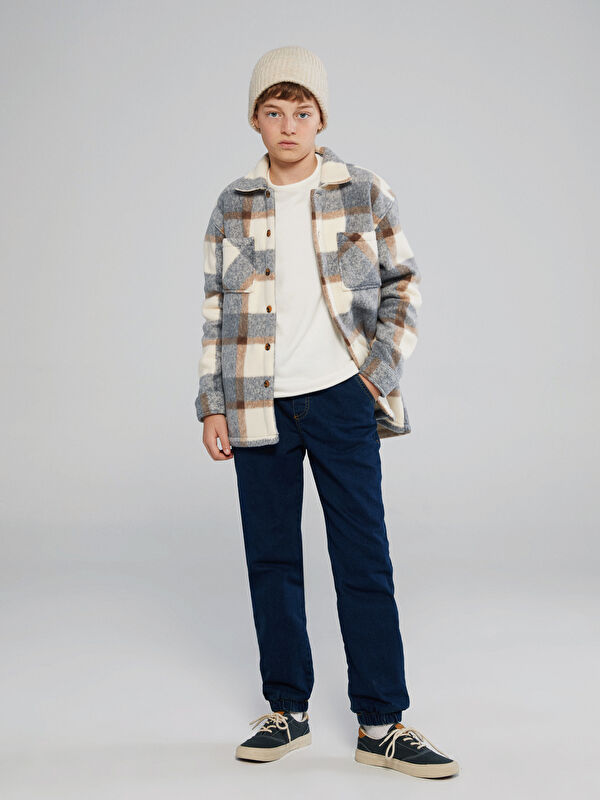 LCW Kids Polar Astarlı Erkek Çocuk Jogger Jean Pantolon