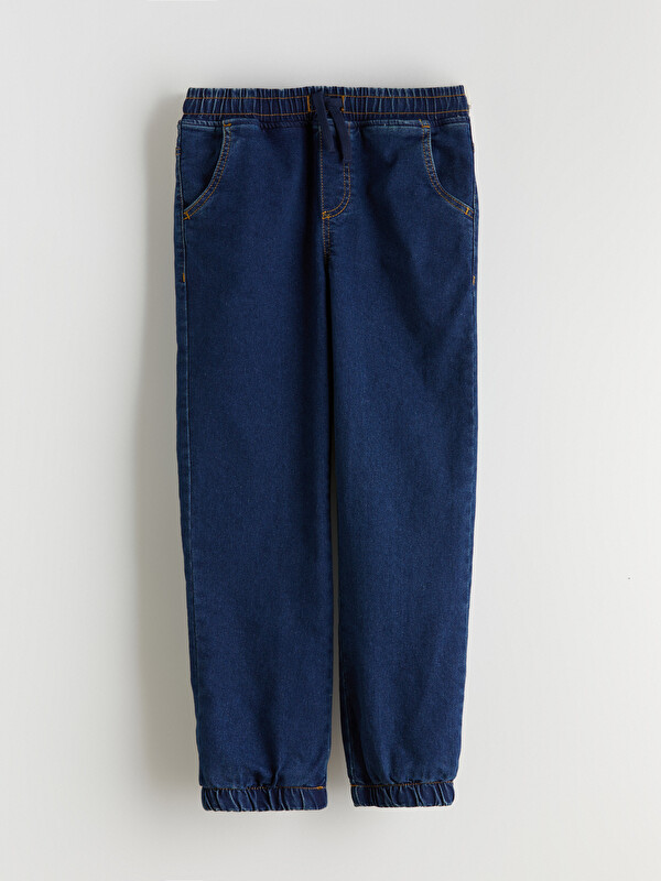 LCW Kids Polar Astarlı Erkek Çocuk Jogger Jean Pantolon
