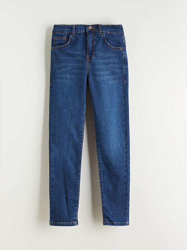 LCW Kids Super Skinny Fit Erkek Çocuk Polar Astarlı Jean Pantolon