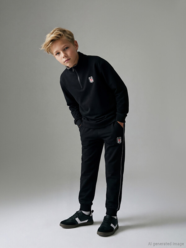 LCW Kids Beşiktaş Baskılı Erkek Çocuk Jogger Eşofman Altı