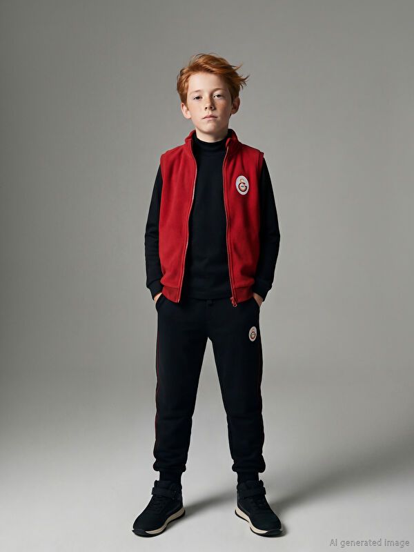 LCW Kids Beli Lastikli Galatasaray Baskılı Erkek Çocuk Jogger Eşofman Altı