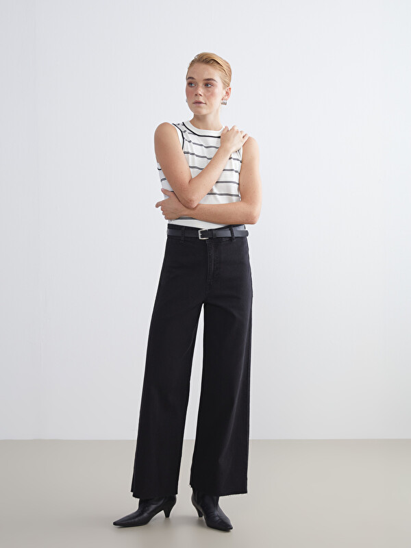 LCW Modest Wideleg Kadın Jean Pantolon