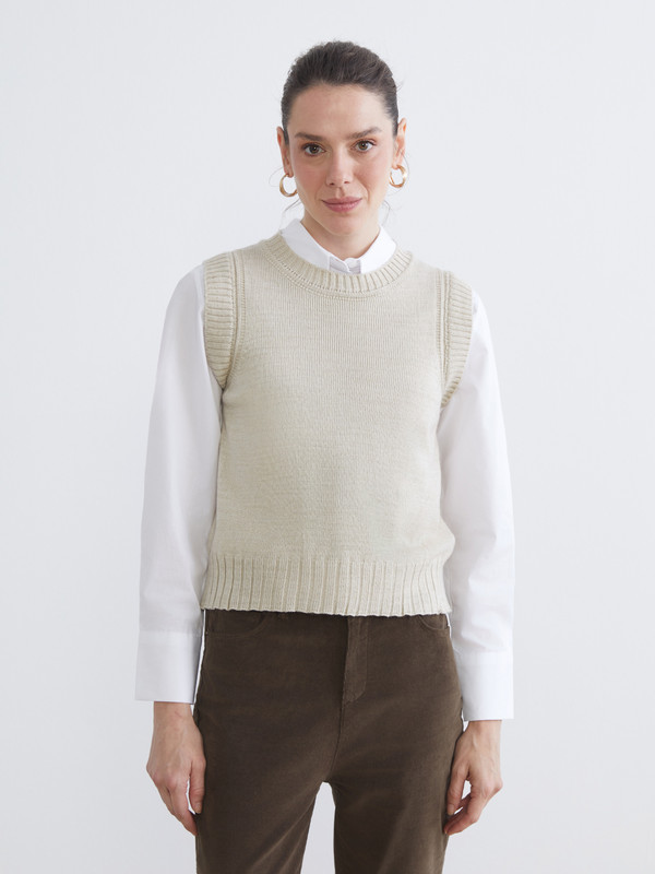 LCWAIKIKI Classic Crew Neck Women's Knitwear Sweater Vest