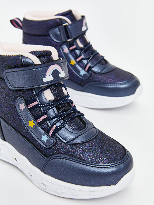 Bağcıklı ve Cırt Cırtlı Tabanı Işıklı Kız Bebek Bot - Görsel 5